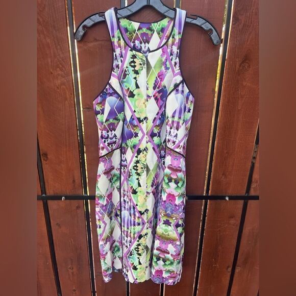 Milly Multicolor Sheath cut out back dress size 12 - Picture 1 of 4